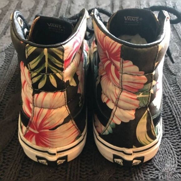 Vans Sk8-Hi Hawaiian Floral Print Shoes Hightops size 9 - Picture 5 of 8